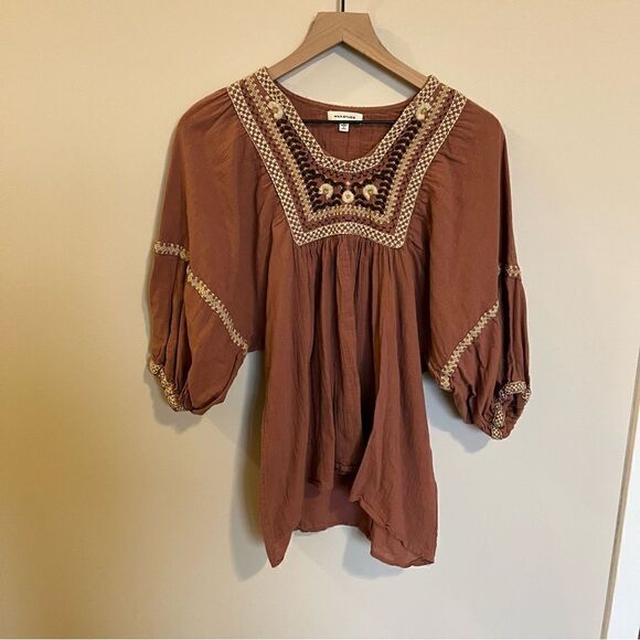 Max Studio Boho Printed Top - Picture 2 of 11